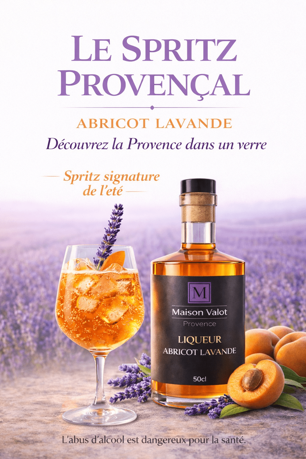 Liqueur d'abricot et lavande